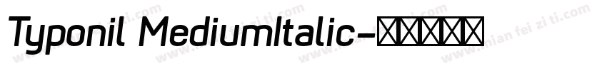 Typonil MediumItalic字体转换